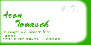 aron tomasch business card