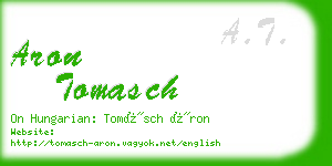 aron tomasch business card